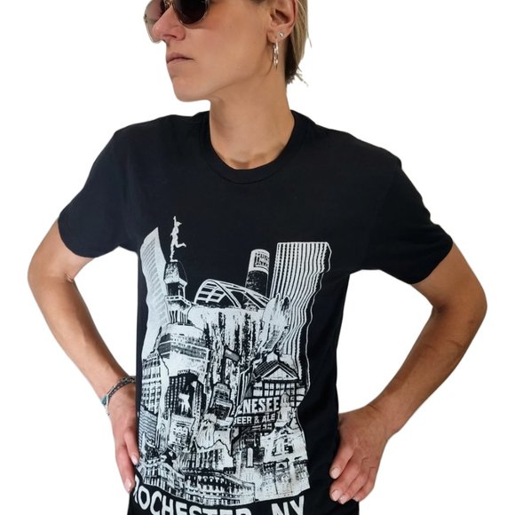 Gladiator Art & Apparel.  Original Graphic of Rochester, NY Skyline T-Sh… - Picture 6 of 8